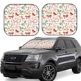 thumbnail image 1 of Salouo Colorful Bow Knots Pattern Car Windshield Sun Shade Foldable | Front Windshield Shade for Sun, Heat and UV Rays | Interior Sun Protection-Small, 1 of 6