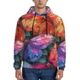 thumbnail image 1 of Salouo Colorful Butterfly Cluster Pattern Men's Fall Hoodie Sweatshirt,Sport Hoodie with Pockets for Men Pullover Casual Hooded Sweatshirt-XX-Large, 1 of 7