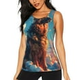 thumbnail image 1 of Salouo Colorful Cloud Shepherd Dog Pattern Workout Tank Tops for Women,Gym Exercise Sleeveless Running Loose Athletic Top Fit Yoga Tops Active Shirts-Medium, 1 of 7
