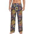 thumbnail image 1 of Salouo Colorful Compasses Print Pajama Pants for Men, Lounge Pants Elastic Waistband Casual Men's sleepwear Loungewear Sleep Pajama Pant -X-Large, 1 of 7