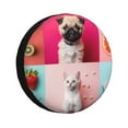 thumbnail image 1 of Salouo Colorful Dog Cat Collage Print Spare Tire Cover 14-17 inch Spare Tire Protector Universal Tough Tire Wheel Cover for Trailer SUV and Truck-17 inch, 1 of 6