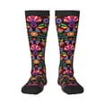 thumbnail image 1 of Salouo Colorful Floral Embroidery Mexican Print Women's Men's Ankle Socks 1-pack Casual Athletic Socks for Unisex Adult Moisture-Wicking Socks for Daily Wear/Running/Sport, 1 of 8