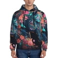 thumbnail image 1 of Salouo Colorful Floral Patterned Horse Pattern Men's Fall Hoodie Sweatshirt,Sport Hoodie with Pockets for Men Pullover Casual Hooded Sweatshirt-X-Large, 1 of 7