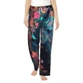thumbnail image 1 of Salouo Colorful Floral Patterned Horse Print Women's Pajama Pants Casual Loose Sweatpants PJs Flowy Pants Drawstring Palazzo for Women Wide Leg Pants Lounge Pajama -Medium, 1 of 8