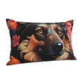 thumbnail image 1 of Salouo Colorful Flower German Shepherd Pattern Pillow Cases,1PC Pillow Covers with Envelope Closure Decorative Pillow Case for Bed Couch,Pillows Not Included-16"x24", 1 of 6