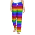 thumbnail image 1 of Salouo Colorful Glitter Rainbow Print Women's Pajama Pants Casual Loose Sweatpants PJs Flowy Pants Drawstring Palazzo for Women Wide Leg Pants Lounge Pajama -XX-Large, 1 of 8