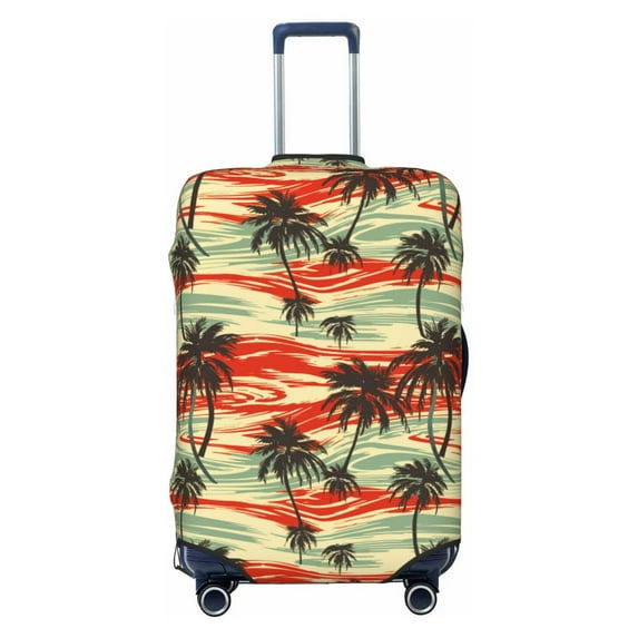 Salouo Colorful Hawaii Palms Pattern Travel Dust-proof Suitcase Cover, Softside Suitcase Protector Luggage Cover Protector for 18-32inch ,Not Included Suitcase