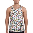 thumbnail image 1 of Salouo Colorful Numbers for Men's Tank Tops,Sleeveless Muscle Shirts for Men Quick Dry Workout Tank Top Gym Muscle Tee Fitness Bodybuilding Sleeveless T Shirt-Medium, 1 of 7