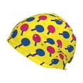 thumbnail image 1 of Salouo Colorful Ping Pong Print Unisex Beanie Hat,Knitted Baggy Skull Cap Winter Warm Hats Beanie Sleep Hats Cancer Headwear Caps for Women & Men 1 Pieces, 1 of 7