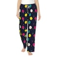 thumbnail image 1 of Salouo Colorful Ping Pong Rackets Print Women's Pajama Pants Casual Loose Sweatpants PJs Flowy Pants Drawstring Palazzo for Women Wide Leg Pants Lounge Pajama -Medium, 1 of 8