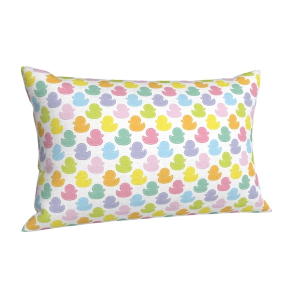 Salouo Colorful Rubber Duck Pattern Pillow Cases,1PC Pillow Covers with Envelope Closure Decorative Pillow Case for Bed Couch,Pillows Not Included-20"x30"