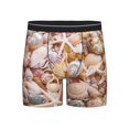 thumbnail image 1 of Salouo Colorful Seashells Pattern Men's Boxer Briefs, Soft & Breathable Underwear Elastic Waistband Briefs for Men,1-Pack, 1 of 7