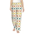 thumbnail image 1 of Salouo Colorful Squirrel Print Women's Pajama Pants Casual Loose Sweatpants PJs Flowy Pants Drawstring Palazzo for Women Wide Leg Pants Lounge Pajama -Medium, 1 of 8