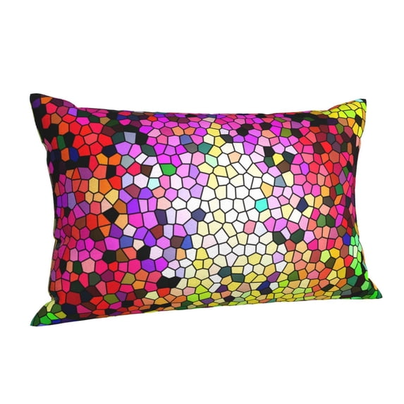 Salouo Colorful Tie Dye Stained Glass 3 Pattern Pillow Cases,1PC Pillow Covers with Envelope Closure Decorative Pillow Case for Bed Couch,Pillows Not Included-20"x30"