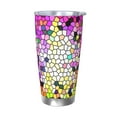thumbnail image 1 of Salouo Colorful Tie Dye Stained Glass 3 Print 20oz Tumbler with Lid,Stainless Steel Vacuum Insulated Tumbler Durable Insulated Coffee Mug Thermal Cup with Splash Proof Sliding Lid-Without Straw, 1 of 8