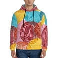 thumbnail image 1 of Salouo Colorful Wool Balls Pattern Men's Fall Hoodie Sweatshirt,Sport Hoodie with Pockets for Men Pullover Casual Hooded Sweatshirt-3X-Large, 1 of 7