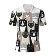 thumbnail image 1 of Salouo Colors Cats for Men's Short Sleeve Polo Shirts,Polo Shirts for Men Performance Short Sleeve Golf Shirt Athletic Casual Collared T-Shirt-X-Large, 1 of 8