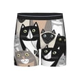 thumbnail image 1 of Salouo Colors Cats Pattern Men's Boxer Briefs, Soft & Breathable Underwear Elastic Waistband Briefs for Men,1-Pack, 1 of 7