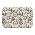thumbnail image 1 of Salouo Compass And Mountains In Bicycle Wheels Pattern Outdoor Indoor Sturdy Doormats 16’’×24’’, Anti Fatigue Soft Flannel Thick Door Mat,Non-Slip Rectangle Rug Cushion, 1 of 2