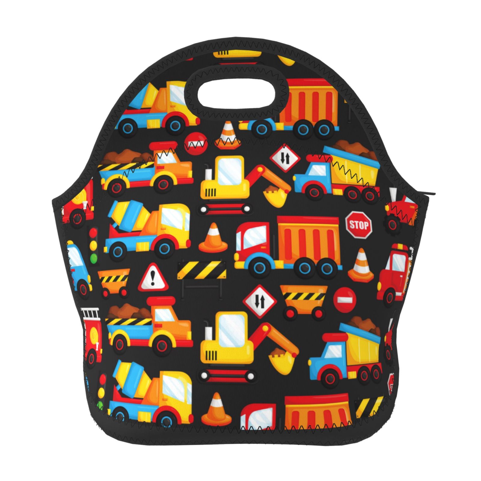 Salouo Construction Truck for Lunch Tote,Lunch Bag Insulated Lunch Box