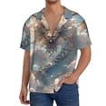 thumbnail image 1 of Salouo Cool Cloud White Dragon Pattern Cuban Collar Shirts for Men Button-Down Shirt Men's Short Sleeve Shirts Hawaiian Shirts Casual Shirts -3X-Large, 1 of 6