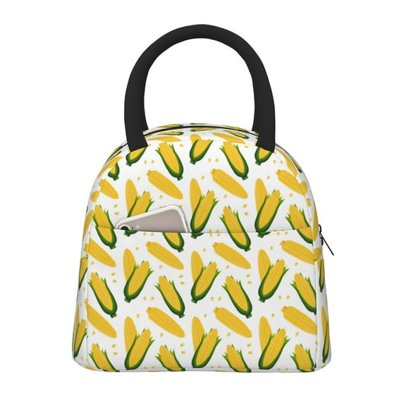 Salouo Corn On The Cob for Insulated Lunch Bag for Women/Men - Leakproof Cooler Tote Bag Organizer - Reusable Lunch Box for Office Picnic Hiking Beach-One Size