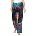 thumbnail image 1 of Salouo Cosmic Garden Woman Portrait Print Women's Pajama Pants Casual Loose Sweatpants PJs Flowy Pants Drawstring Palazzo for Women Wide Leg Pants Lounge Pajama -Small, 1 of 8