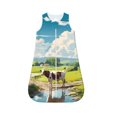 Salouo Countryside Farm Cow Print Baby Sleep Sack Wearable Blanket for