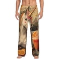 thumbnail image 1 of Salouo Countryside Fruit White Horse Print Pajama Pants for Men, Lounge Pants Elastic Waistband Casual Men's sleepwear Loungewear Sleep Pajama Pant -, 1 of 7