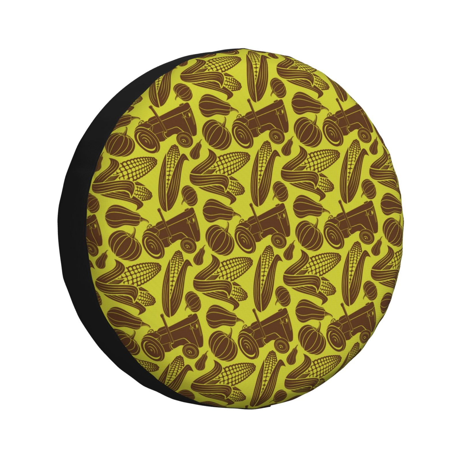Salouo Countryside Pumpkin Tractor Print Spare Tire Cover 1417 inch