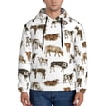 thumbnail image 1 of Salouo Cow Pattern Men's Fall Hoodie Sweatshirt,Sport Hoodie with Pockets for Men Pullover Casual Hooded Sweatshirt-3X-Large, 1 of 7