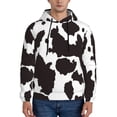 thumbnail image 1 of Salouo Cow Skin 2 Pattern Men's Fall Hoodie Sweatshirt,Sport Hoodie with Pockets for Men Pullover Casual Hooded Sweatshirt-Small, 1 of 7