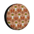 Salouo Cow Skull Print Spare Tire Cover 1417 inch Spare Tire Protector