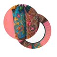 thumbnail image 1 of Salouo Cowboy Boots With Flowers Pattern Bar Stool Cushion Cover, Round Crease-Resistant Stretchy Dustproof Stool Seat Slipcover for Bar Round Chair-14 inch, 1 of 5