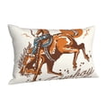 thumbnail image 1 of Salouo Cowboy Riding Horse Pattern Pillow Cases,1PC Pillow Covers with Envelope Closure Decorative Pillow Case for Bed Couch,Pillows Not Included-16"x24", 1 of 6