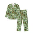 thumbnail image 1 of Salouo Cows And Calves Print Button-Front Long Sleeve Pajama Set for Men, Soft 2Pjs Men's Long Sleeve Sleepwear-Large, 1 of 7