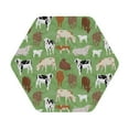 Salouo Cows And Calves Print Round Coaster,Drink Coasters Leather Bar