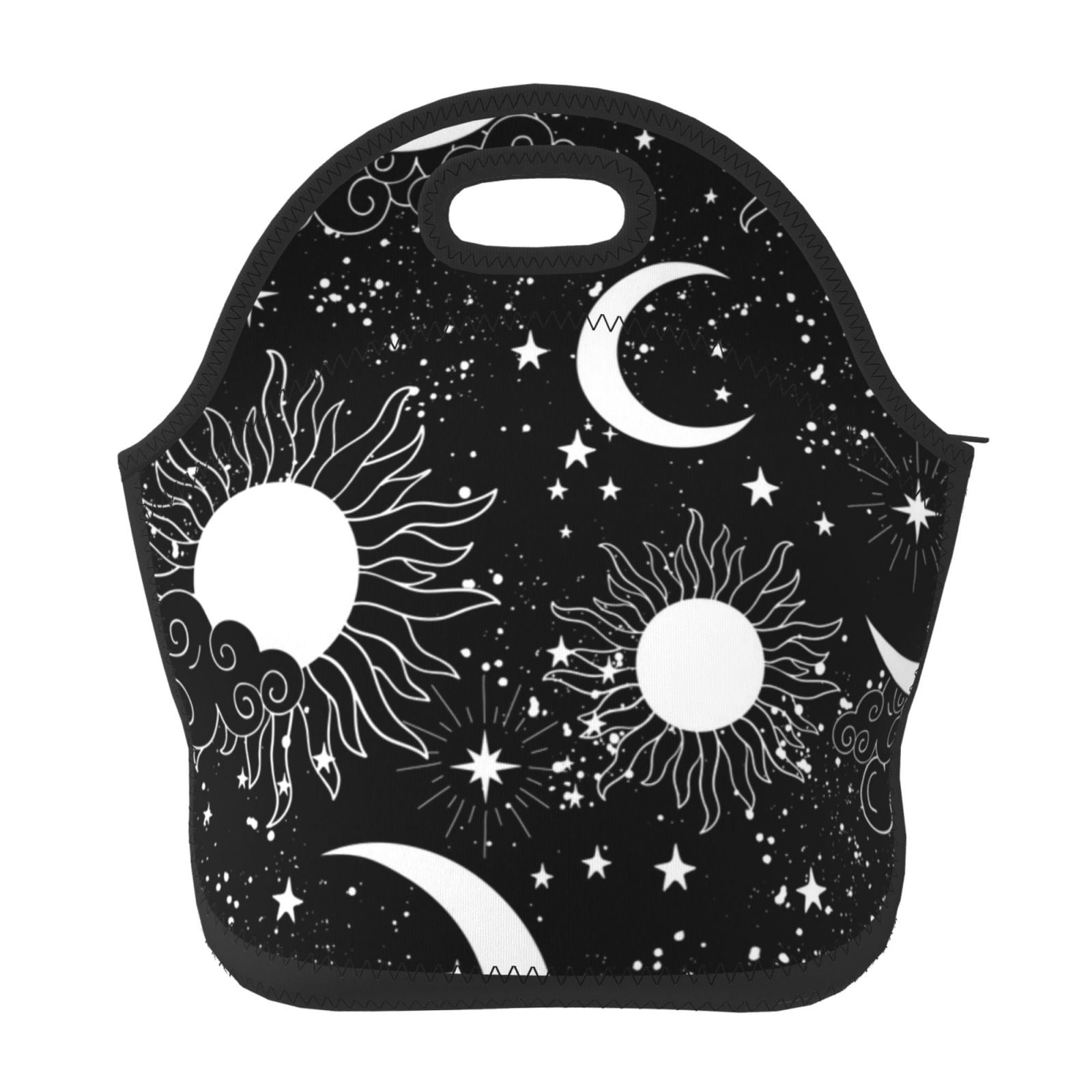 Salouo Crescent and Stars for Lunch Tote,Lunch Bag Insulated Lunch Box