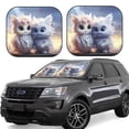 thumbnail image 1 of Salouo Cute Animal Couple Pattern Car Windshield Sun Shade Foldable | Front Windshield Shade for Sun, Heat and UV Rays | Interior Sun Protection-Large, 1 of 6