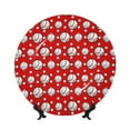 thumbnail image 1 of Salouo Cute Baseball Pattern Bone China Decorative Plate,Holiday Decor Decorative Ceramic Plates with Stand Elegant Home DéCor for Hallway/Living Room/Bedroom-7in, 1 of 6