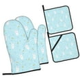 thumbnail image 1 of Salouo Cute Bunny for Oven Mitts and Potholders BBQ Gloves-Oven Mitts and Pot Holders Non-Slip Cooking Gloves for Cooking Baking Grilling (4-Piece Set), 1 of 6