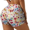 thumbnail image 1 of Salouo Cute Butterfly Flowers Print Women's Athletic Shorts,Booty Shorts Biker Shorts High Waisted Elastic Workout Shorts for Yoga Gym Running Sports-XX-Large, 1 of 8