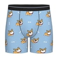 thumbnail image 1 of Salouo Cute Cartoon Corgi Pattern Men's Boxer Briefs, Soft & Breathable Underwear Elastic Waistband Briefs for Men,1-Pack, 1 of 7