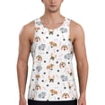 thumbnail image 1 of Salouo Cute Cartoon Dogs for Men's Tank Tops,Sleeveless Muscle Shirts for Men Quick Dry Workout Tank Top Gym Muscle Tee Fitness Bodybuilding Sleeveless T Shirt-Large, 1 of 7
