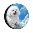 thumbnail image 1 of Salouo Cute Cloud Bichon Frise Print Spare Tire Cover 14-17 inch Spare Tire Protector Universal Tough Tire Wheel Cover for Trailer SUV and Truck-16 inch, 1 of 6