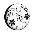 Salouo Cute Cow and Milk Stains Print Spare Tire Cover 1417 inch Spare