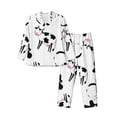 thumbnail image 1 of Salouo Cute Cow and Milk Stains Print Button-Front Long Sleeve Pajama Set for Men, Soft 2Pjs Men's Long Sleeve Sleepwear-Medium, 1 of 7