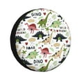 thumbnail image 1 of Salouo Cute Dinosaurs Print Spare Tire Cover 14-17 inch Spare Tire Protector Universal Tough Tire Wheel Cover for Trailer SUV and Truck-17 inch, 1 of 6