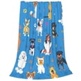 thumbnail image 1 of Salouo Cute Dogs Print Bed Blankets,Flannel Blanket Comfortable Air Conditioning Blanket Lightweight Blanket for Sofa Bed Travel & Couch -50"x40", 1 of 8