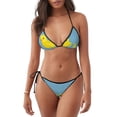 thumbnail image 1 of Salouo Cute Ducky Pattern Women's Sexy Bikini Set,String Two Piece Swimsuit V Neck Swimwear Self Tie Spaghetti Straps Bathing Suits -XX-Large, 1 of 6
